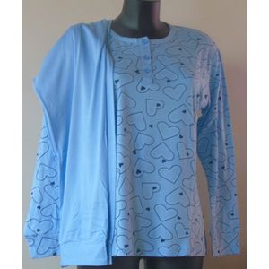 Dames Pyjama - Zomerpyjama – Stijlvol & Zacht -hartjes - Love - verkrijgbaar Roze / Blauw / Paars - S tot 3XL