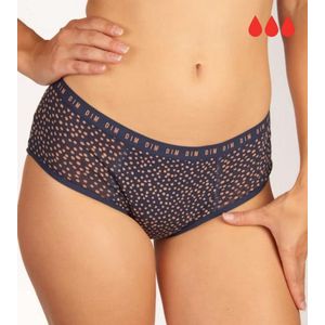 Dim Protect - A83 Blue - Menstruatie Short - Dames Volwassenen - Katoen/elastaan
