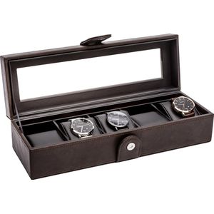 LA ROYALE CLASSICO 5 BRG Horlogebox - Bruin - Geschikt voor 5 horloges