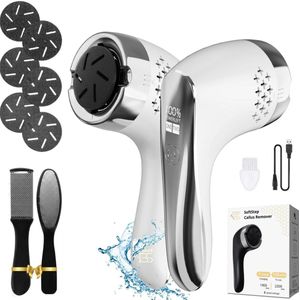 BAESS Elektrische Eelt verwijderaar + 2 sets vijlschijven - Waterdicht - Voetvijl - Eeltvijl - Oplaadbaar - Eeltverwijderaar - Wit