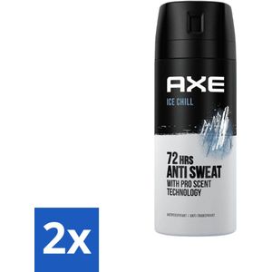 Axe - Deodorant Spray - 72hrs Anti Sweat - Ice Chill - 150 ml - Voordeelverpakking - 2 stuks
