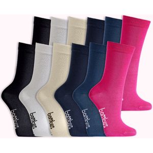 Bamboe kindersokken | voordeelbundel 12 paar | zachte teennaad | verschillende maten | 4 kleurenpakket