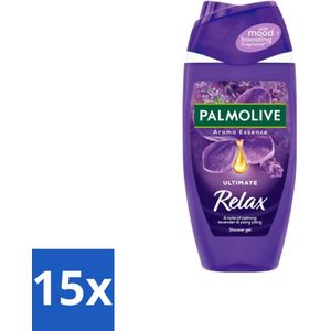 15 x Palmolive Douchegel Aroma Essence Ultimate Relax 250 ml - Wellness - Reiniging - Natuurlijke Oliën - Gevoelige Huid