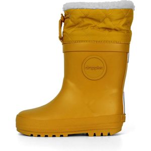 Druppies Winterlaarzen Kinderen - Gevoerde Regenlaarzen - Snowboots - Okergeel - Maat 28