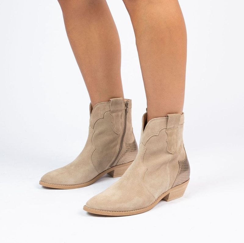 Manfield - Cowboylaarzen - Taupe - Suède
