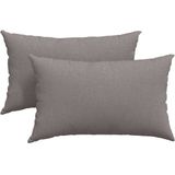 vidaXL - Zitkussens - Taupe - 50 x 30 cm - 2 Stuks - Stof