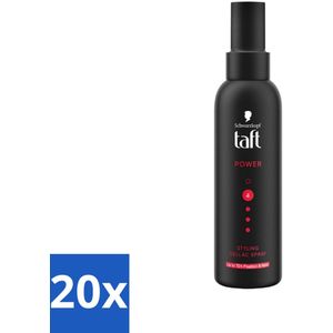 20 x Taft - Power 4 - Styling Gel Spray - 150 ml - Styling Gel Spray - Haar Styling - Hold Gel - Haar Fixatie - Haar Gel