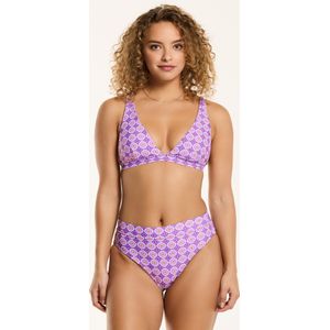 Shiwi Bikini set AMY FIXED TRIANGLE SET - HIGHWAIST - summer purple tile - 38