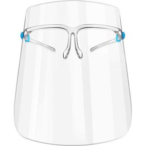 Spatscherm Gezichtscherm - Transparant - Met brildrager - 1 stuks