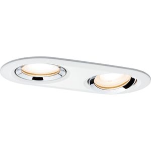 Paulmann Dubbele LED Inbouwspot - 2 x 7W - Rond - Waterdicht IP65 - GU10 Fitting - Wit