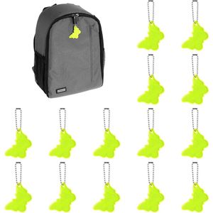 14 stuks veiligheidsreflectorhangers vlinder reflecterende hangers voor kinderen - ideaal voor schooltas, kleding, rugzak, fietsen, lopen en hardlopen