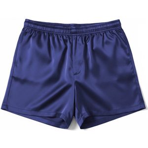 Zijden Boxershort inSilk Cologne - 100% Zijde - Exclusieve Heren Boxer van Satijnzijde - Kleur Indigo Blauw - Maat S