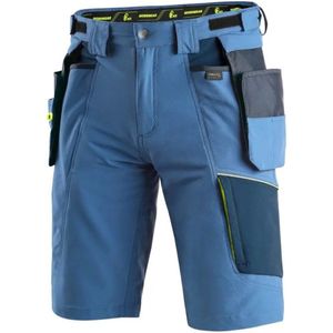 Werkshorts CANIS SAFETY CXS NAOS heren, blauw, HV gele elementen, maat 54