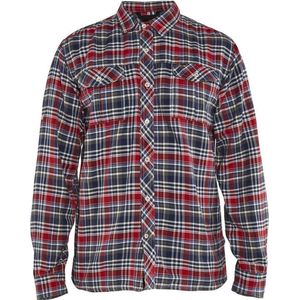 Blåkläder 3299-1137 Overhemd flanel Heren Marineblauw/Rood maat 4XL