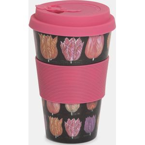 Memoriez - Coffee to go mug - Tulpen zwart