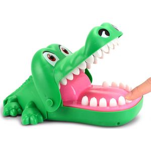 Krokodillenspel - Spelletjes voor kinderen - Krokodil met kiespijn - Bijtende krokodil - Drankspel - groen
