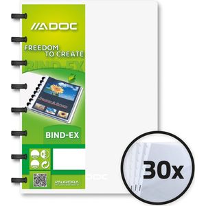 Adoc Showmap Bind-Ex Standaard A5 30 hoezen Transparant pak van 10