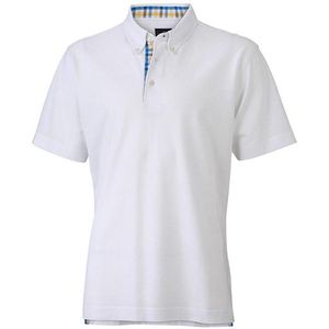 James and Nicholson Herenpolo (Wit/Blauw/Geel)