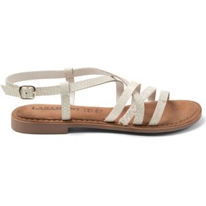 Lazamani - Zuri Dames Sandalen White - Maat 36