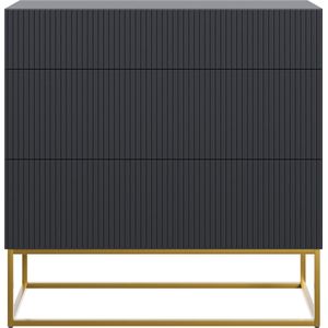 Selsey Veldio - Dressoir - Zwart - Hout - 3-lades - 90 cm