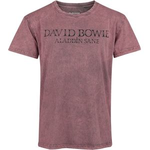 David Bowie Aladdin Sane Heren T-shirt - koraal - S