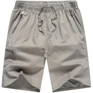 Nivard Korte Broek Heren - Cargobroek - Spijkerbroek - met Zakken - Volwassenen - Jongens - Shorts - Lichtgrijs - Maat XXL