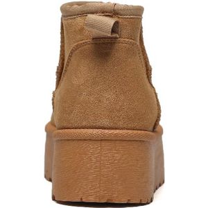Smile Favorites® Dames Uggies - Pantoffels, Boots - Camel - Suedine - Maat 40 -