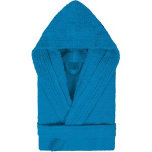 Kinderbadjas met Capuchon Uni Pure 10 Jaar Turquoise col 2334