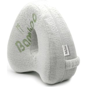 Kniekussen voor zijslapen - Door artsen ontworpen orthopedisch beenkussen van traagschuim met afneembare bamboe hoes voor verlichting van rug/heup/gewricht en ischiaspijn