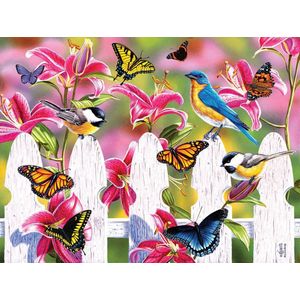 XL legpuzzel- Vogels en Vlinders - 300 extra grote stukjes- Sunsout