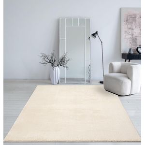 Mia's Taos Vloerkleed, Wasbaar Beige Vloerkleed, 60 x 110 cm, Zacht Woonkamerkleed met Antislip Onderkant