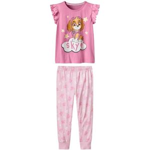 paw patrol pyjama glow in the dark - skye - Pyjama Kinderen - paw patrol - Korte mouw - lange broek - Maat 122/128 - 100% katoen