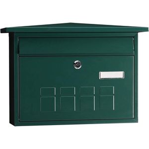 Goodivery ® Buitenpost Brievenbus Deco- ‎10 x 41 x 27.5 cm, Groen