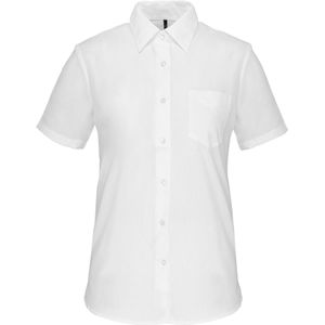 Kariban Overhemd in onderhoudsvriendelijk polykatoen-popeline korte mouwen dames K548 - White - XXL