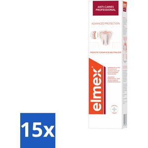 15 x Elmex Tandpasta Anti-Cariës Professional Advanced Protection 75 ml - Mondhygiëne - Tanden Poetsen - Elmex