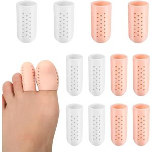 JHubers Goods - Siliconen teenbeschermers (12 stuks) voor lichtgewicht voetbescherming - Geel