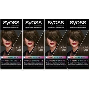 SYOSS Color baseline 4-98 Paris Brown - 4 Stuks
