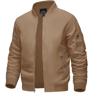 Mannen Casual Baseball Jas Zomer Dunne Bomber Cargo Jassen Sport Jassen met Rits Zakken