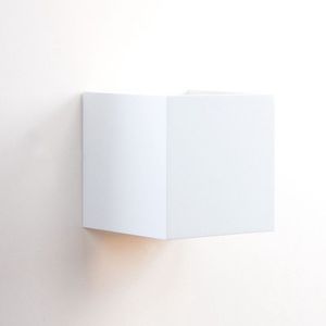 Wandlamp verstelbare lichtbundel kubus | 1 lichts | wit | aluminium / metaal | 9,5 x 9,5 x 9,5 cm | modern / strak design