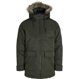 JACK&JONES - JJCHARLIE - Parka - Heren - Afneembare Capuchon met Imitatiebont Rand