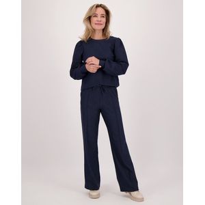 Je m'appelle Dames Broek Straight fit Met stretch - Blauw - Maat XS