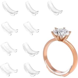Ringmaat aanpassingset ringverkleiner - transparant - set van 9 stuks