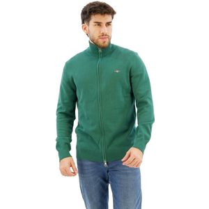 Gant Casual Half Rits Trui Groen S Man