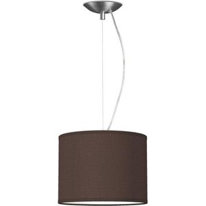 Home Sweet Home hanglamp Bling - verlichtingspendel Deluxe inclusief lampenkap - lampenkap 25/25/19cm - pendel lengte 100 cm - geschikt voor E27 LED lamp - chocolade
