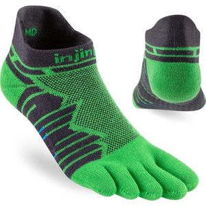 Injinji - Ultra Run No-show - Teensokken - Grasgroen