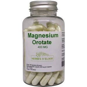 Herbes D'elixir Magnesium Orotate - 400 mg - 100 Vegan capsules