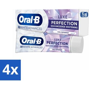 Oral B - Tandpasta - 3D White Advanced - Luxe Perfection - 75ml - Voordeelverpakking - 4 stuks