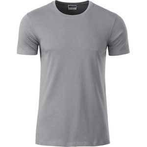 James and Nicholson - Heren Standaard T-Shirt (Lichtgrijs)