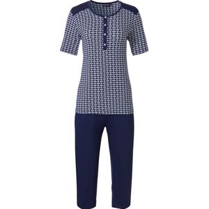 Pastunette Deluxe - Graphic Style - Pyjamaset - Maat 44 - Blauw/Wit – Viscose