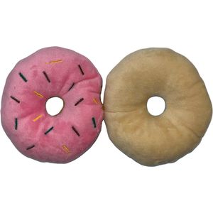Speelgoed voor hond 2stuks -donut -piepend -piepspeelgoed